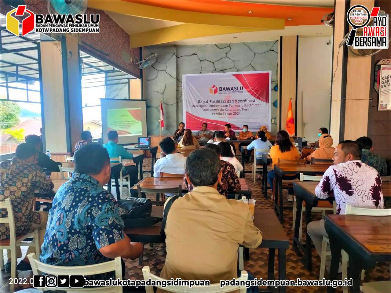 Bawaslu Kota Padang Sidempuan hadiri rapat Pembentukan Persiapan Pengawas ad-hoc di Sibolga