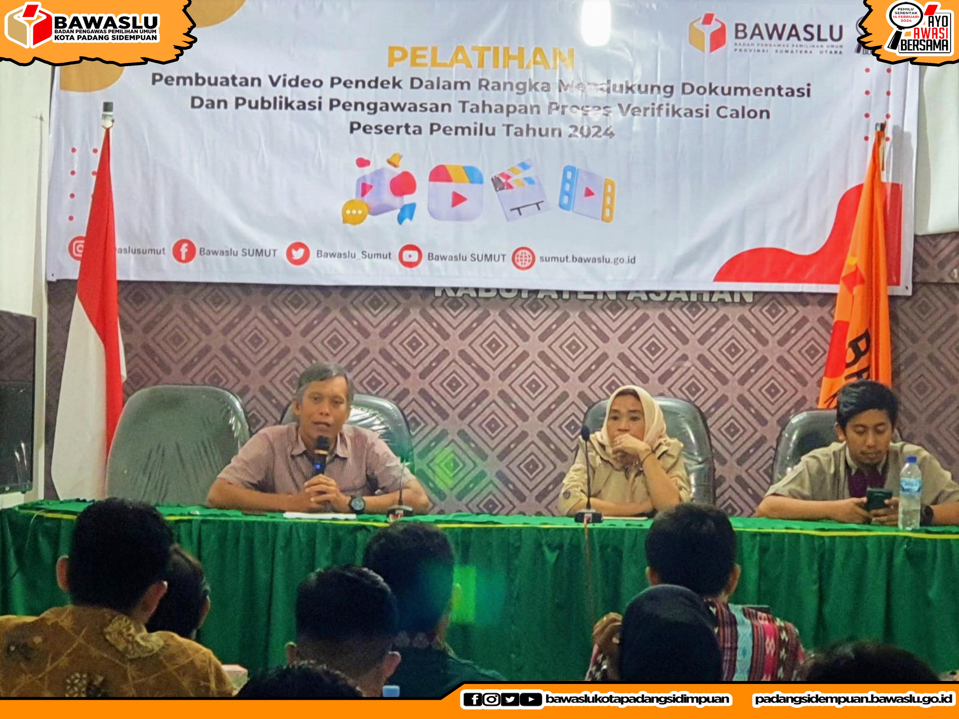 Bawaslu Kota Padang Sidempuan ikuti Pelatihan Kehumasan di Bawaslu Kabupaten Asahan