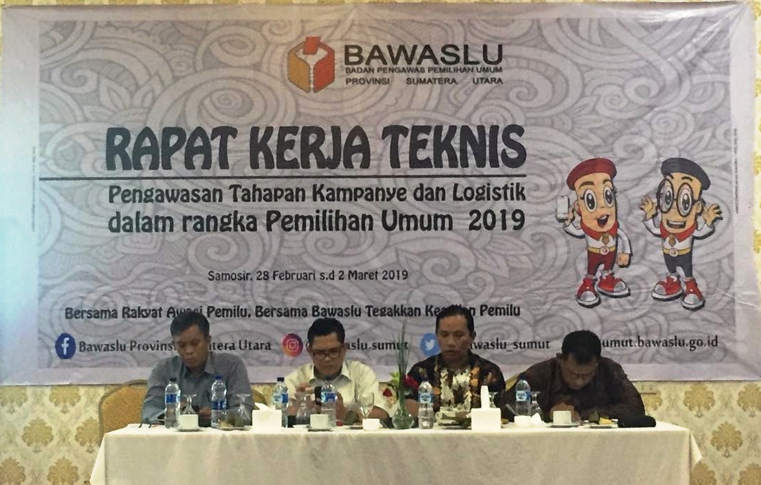 MANTAPKAN PENGAWASAN KAMPANYE RAPAT UMUM DAN DISTRIBUSI LOGISTIK, BAWASLU SUMUT GELAR RAKERNIS