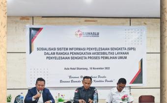 Bawaslu Kota Padang Sidempuan melaksanakan Sosialisasi Sistem Informasi Penyelesaian Sengketa (SIPS)