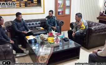 Persiapan Pembentukan Sentra Gakkumdu, Bawaslu Kota Padang Sidempuan Berkunjung ke Polres Kota Padang Sidempuan