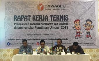 MANTAPKAN PENGAWASAN KAMPANYE RAPAT UMUM DAN DISTRIBUSI LOGISTIK, BAWASLU SUMUT GELAR RAKERNIS